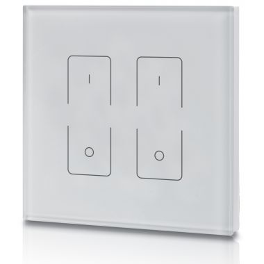 welegance z2 uk rf rgbw led systems touch panel dimmer muro 2 zone 502 europa bianco