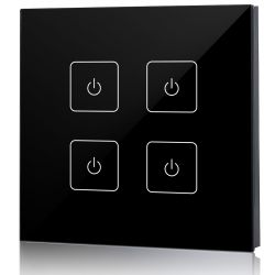 welegance z4 uk rf rgbw led systems touch panel dimmer muro 4 zone 502 uk europa nero