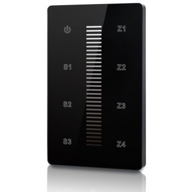 welegance tek dimm z4 rf rgbw led systems touch panel dimmer muro 4 zone 503 mexico nero